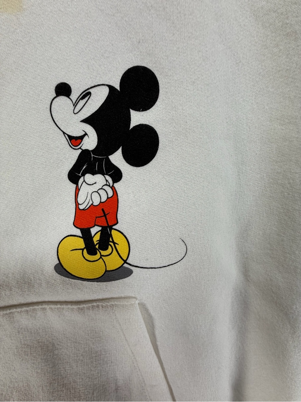 Disney Mickey Mouse Heart Graphic White Hoodie Sweatshirt Womens Size Large L - Picture 4 of 8